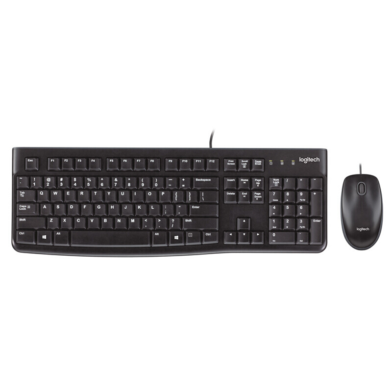 罗技(Logitech) MK120 有线键鼠套装 (黑)(个)